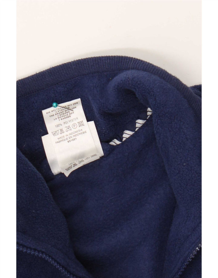 Jumper de lã Adidas menino com zíper e gola 13-14 anos azul marinho poliéster