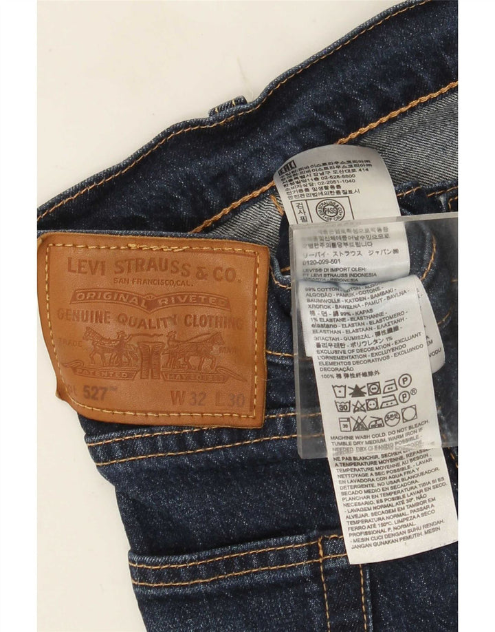 Levi's Masculino 527 Bootcut Jeans W32 L30 Azul Marinho Algodão