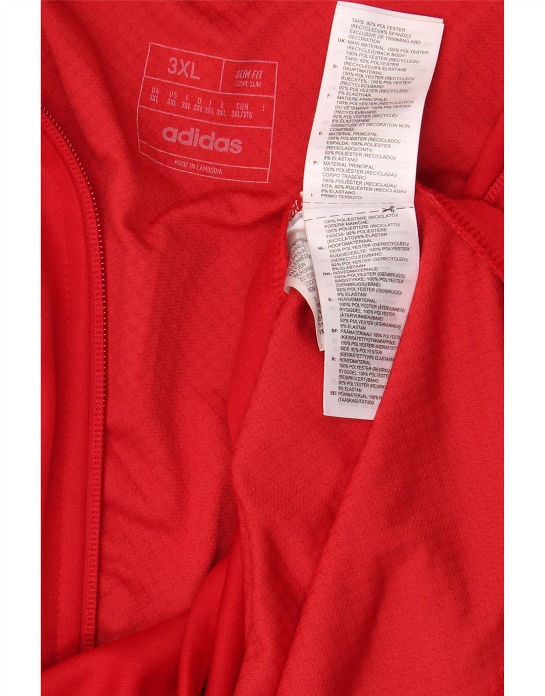 Adidas Mens Aeroready Graphic Tracksuit Top Jaqueta 3XL Poliéster Vermelho