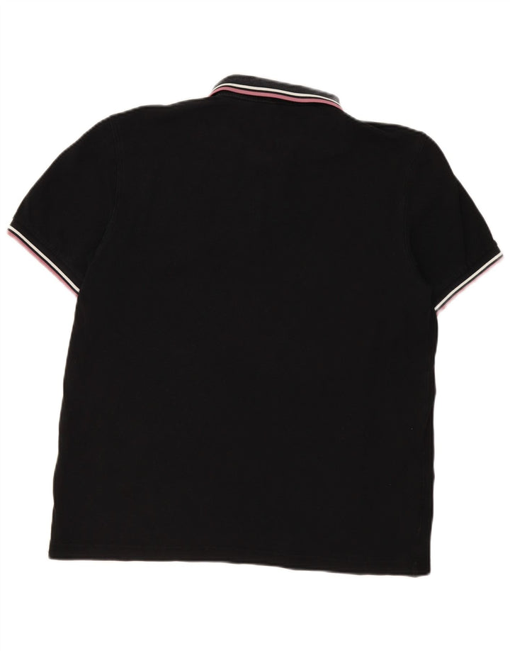 Camisa polo masculina Fred Perry de algodão preto médio