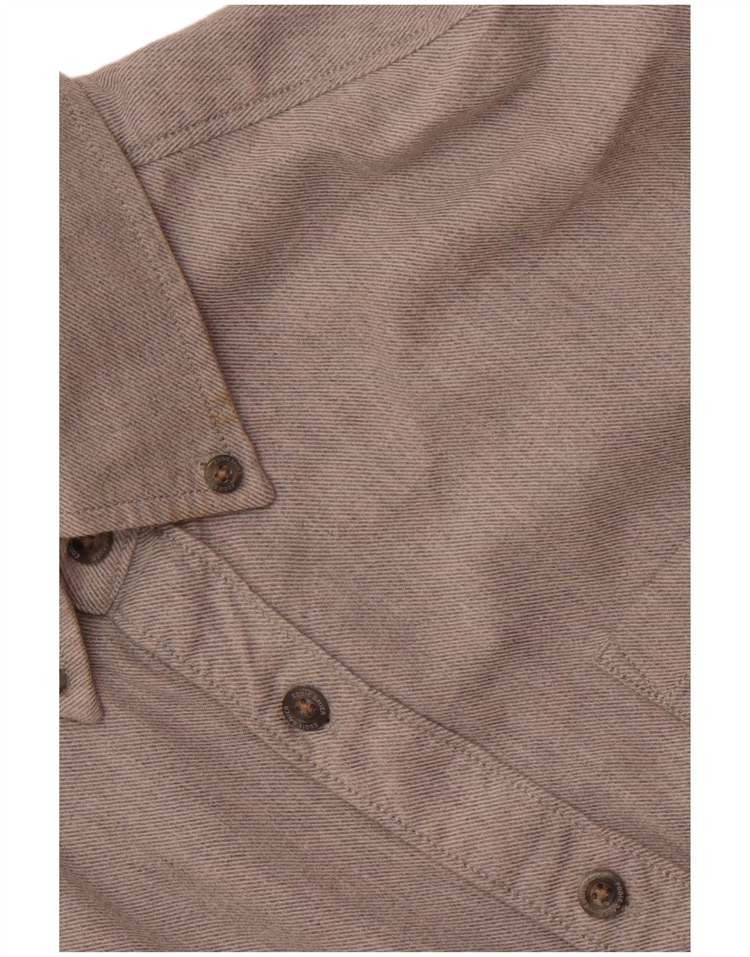 Camisa masculina de flanela Eddie Bauer Classic Fit grande algodão cinza