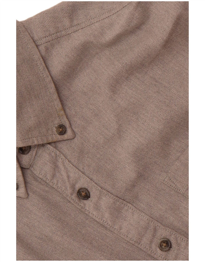 Camisa masculina de flanela Eddie Bauer Classic Fit grande algodão cinza
