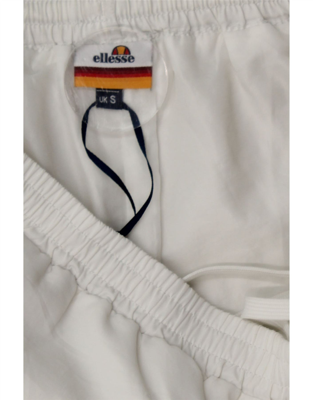 Calça de treino masculina ELLESSE joggers poliéster branco pequeno