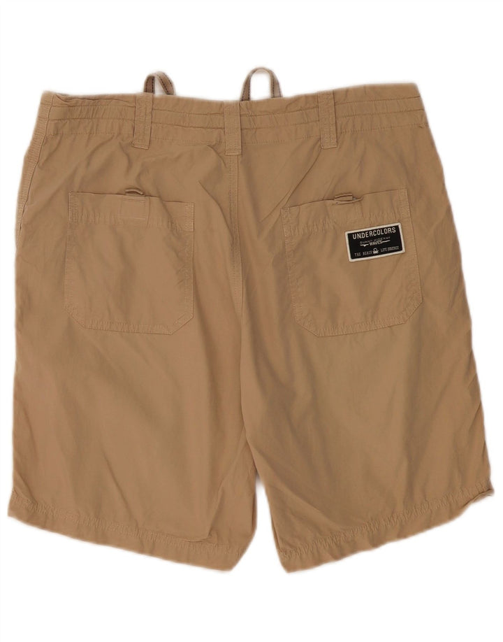 BENETTON Mens Chino Shorts Médio W32 Algodão Bege