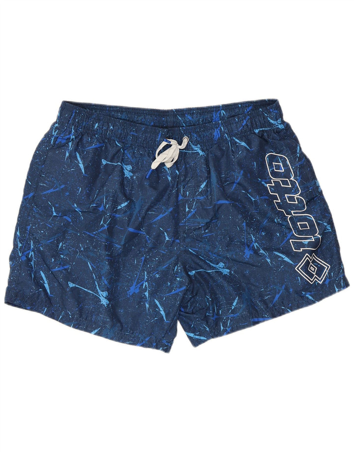Lotto Mens Graphic Natação Shorts 2XL Poliéster Geométrico Azul Marinho