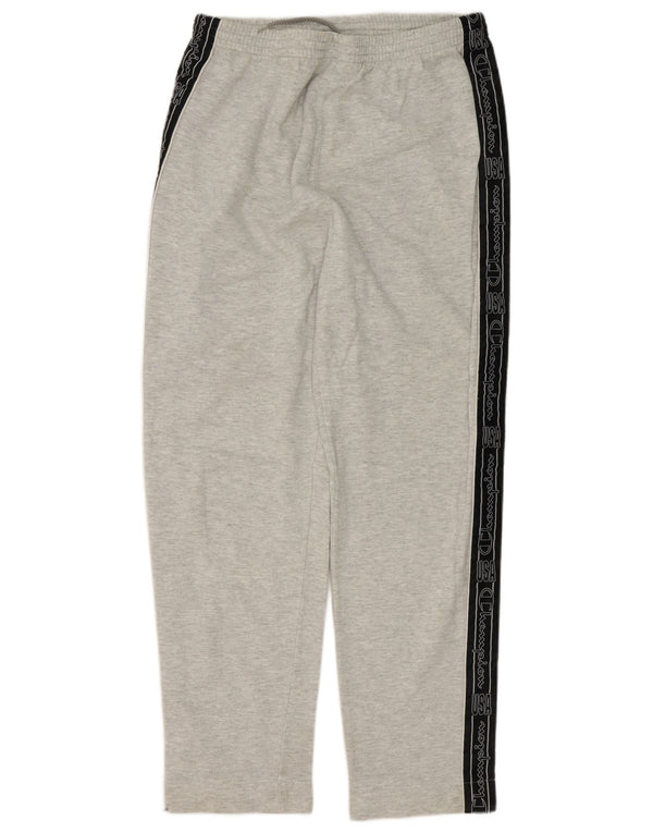 Calça esportiva masculina Champion Graphic cinza grande em algodão colorblock
