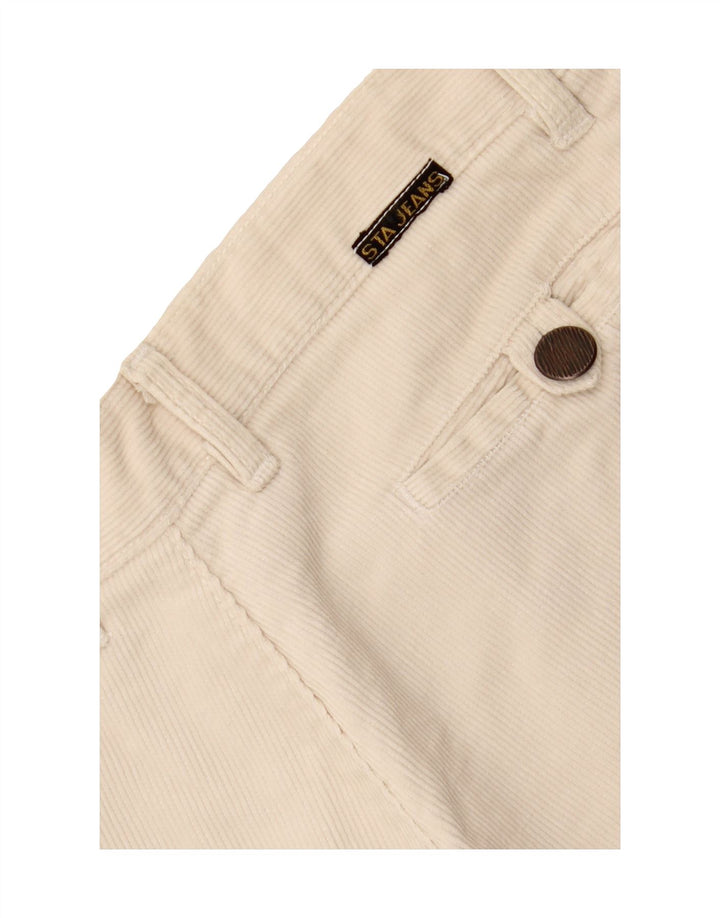 VINTAGE Womens Straight Corduroy Trousers W30 L30 Off White Vintage Vintage and Second-Hand Vintage from Messina Hembry 