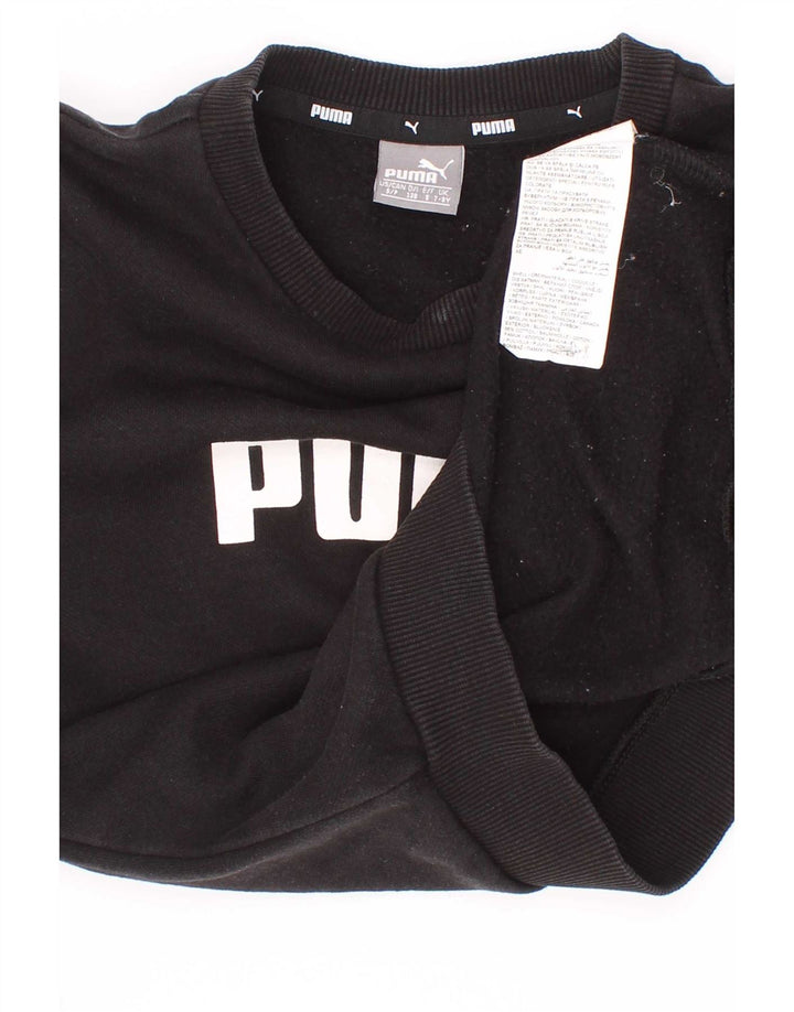 Suéter gráfico Puma Boys Graphic 7-8 anos algodão preto