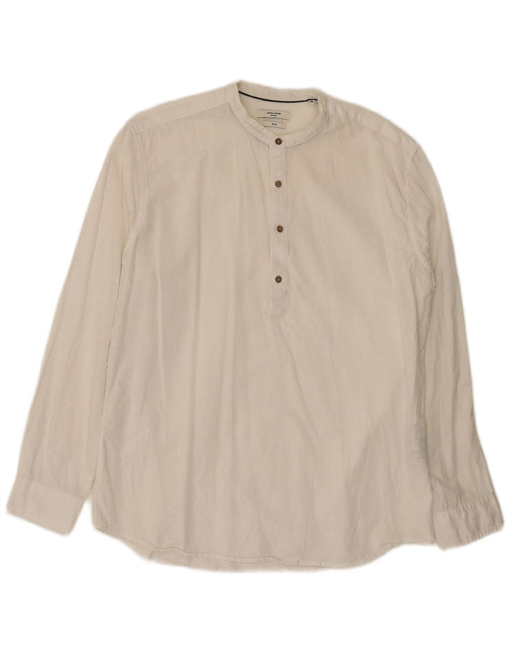 Camisa pulôver masculina Jack & Jones Slim Fit XL algodão branco