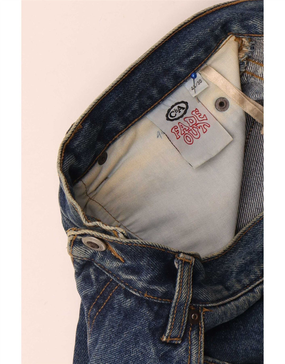 C&A Jeans Cônicos Femininos IT44 Médio W34 L30 Azul