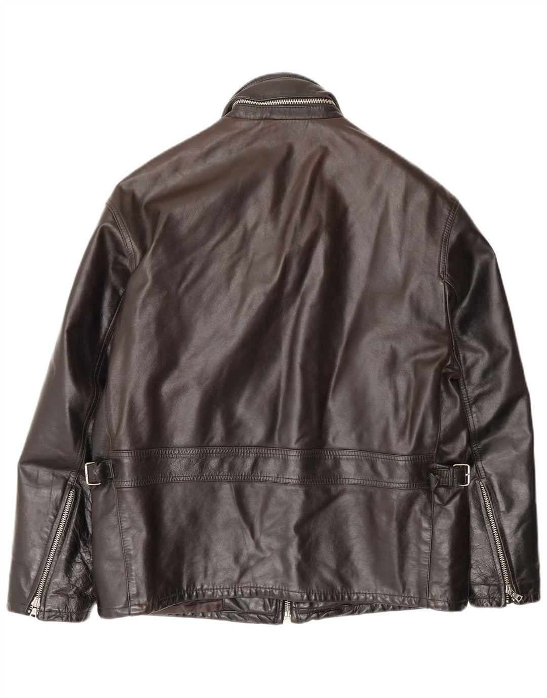 Jaqueta de couro masculina Conbipel Natural Wear Reino Unido 38 couro marrom médio
