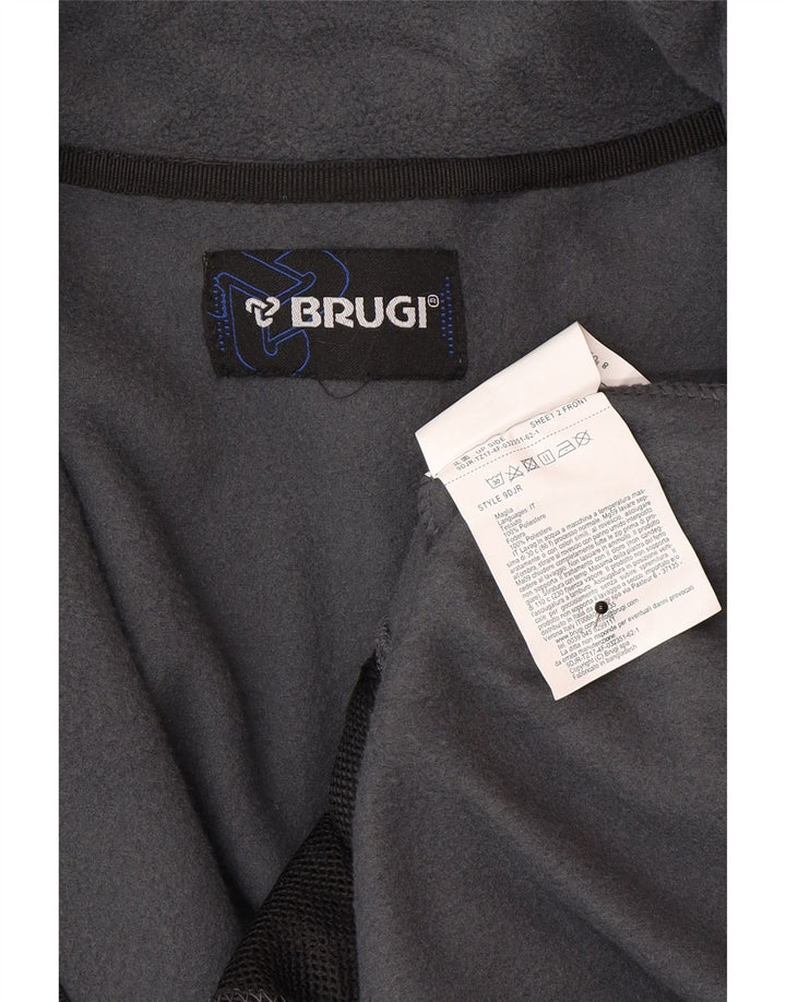 Jaqueta de lã masculina Brugi UK 40 poliéster cinza grande