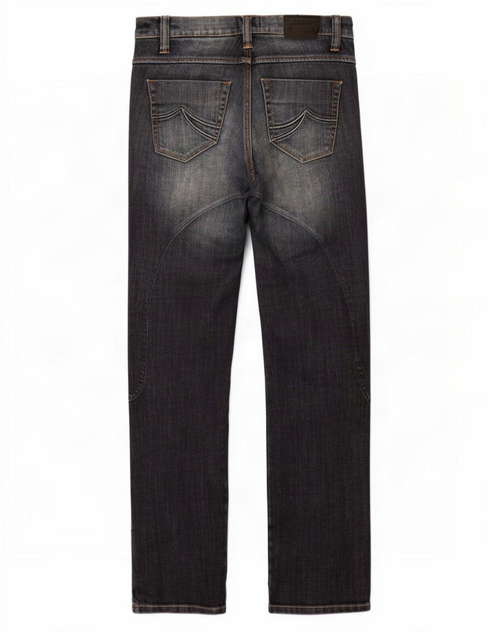 Calça jeans reta feminina Scott W28 L33 azul marinho
