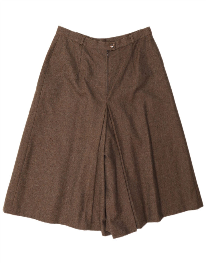 Shorts Cullotes femininos de cintura alta LE TRUC UE 40 médio W27 marrom