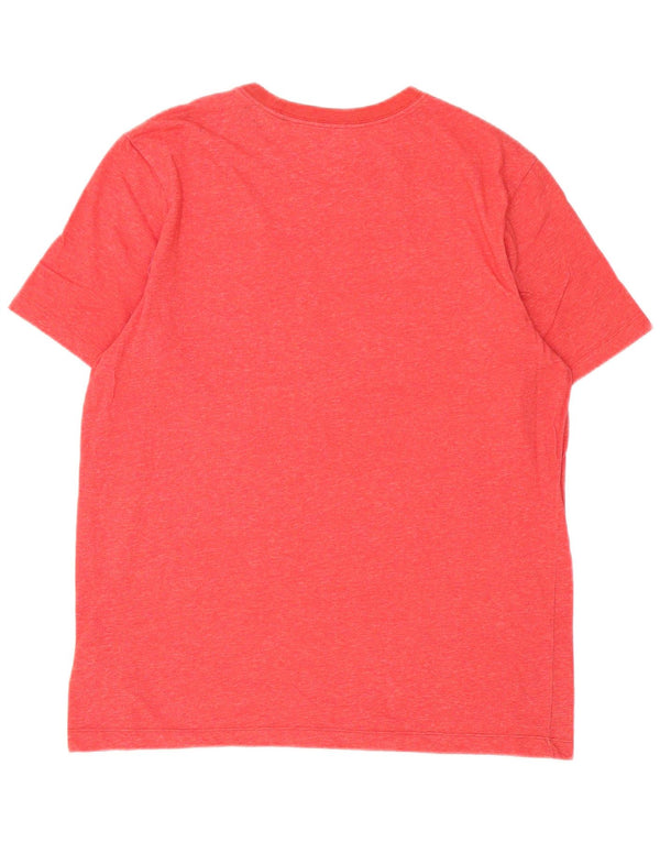Camiseta masculina Nike Dri Fit Top grande de algodão manchado vermelho
