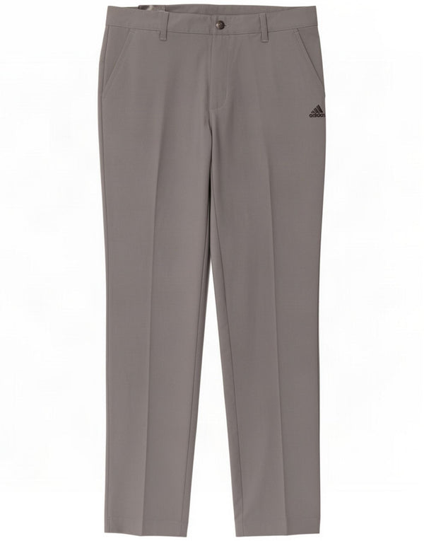 Adidas Mens Tapered Chino Calças W32 L32 Cinza Poliéster