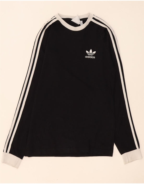 Adidas Mens Top Manga Longa XS Preto Colourblock Algodão