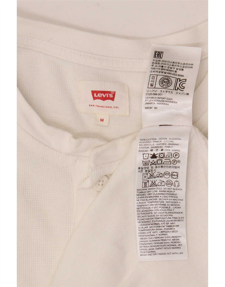 Top masculino Levi's manga comprida médio algodão branco