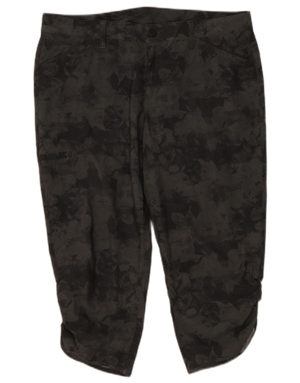 Calça cargo feminina Eddie Bauer US 14 XL W38 L21 cinza camuflada