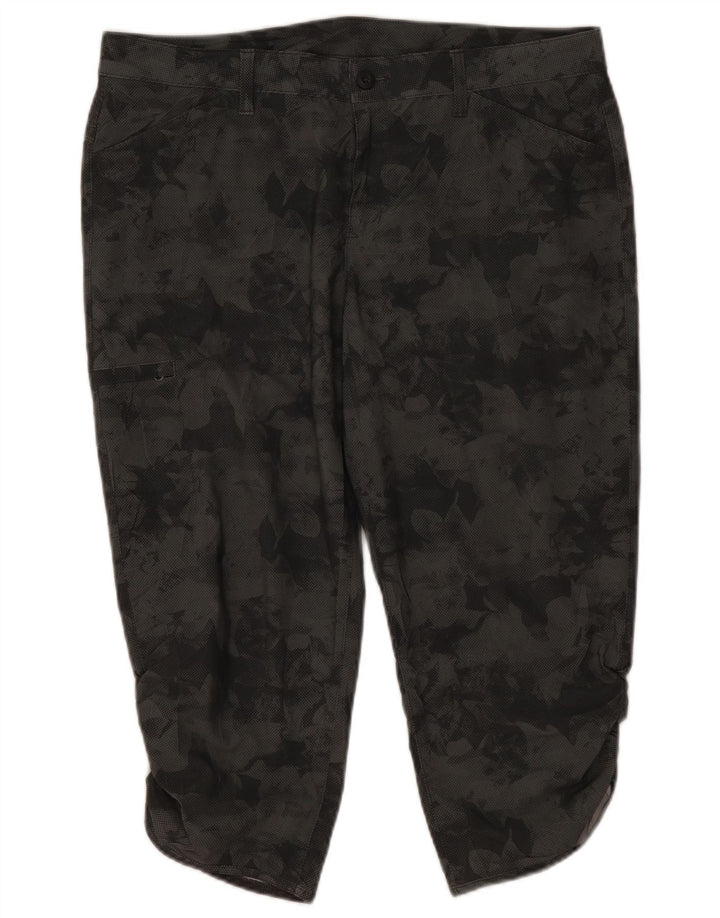 Calça cargo feminina Eddie Bauer US 14 XL W38 L21 cinza camuflada