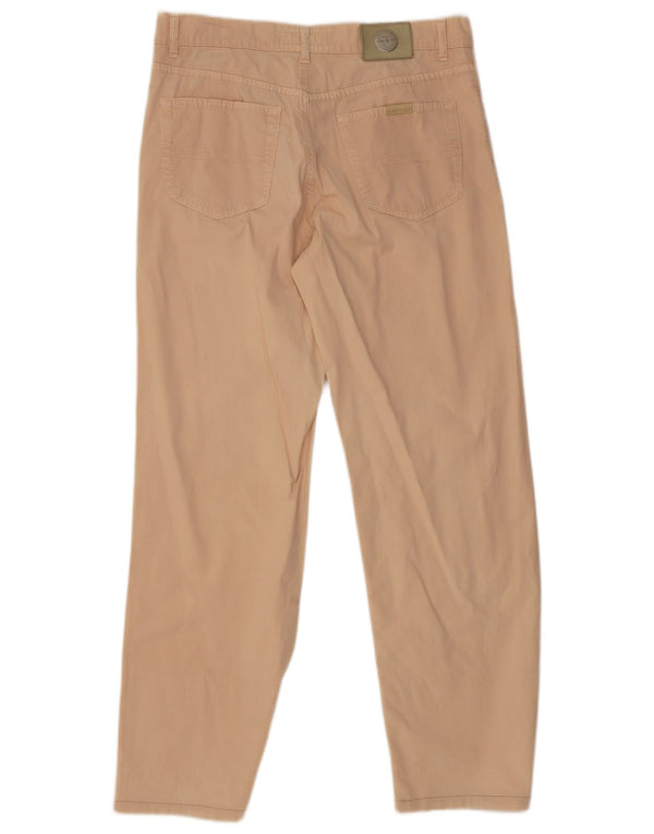 Trussardi Calça masculina reta casual W34 L29 algodão bege