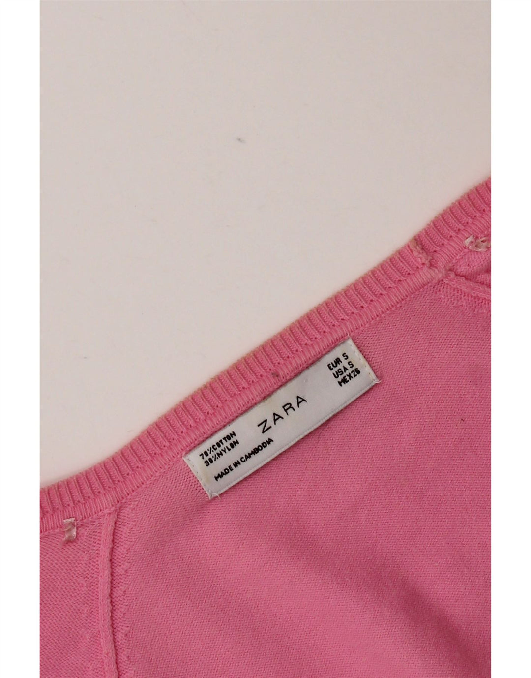 Suéter cardigã feminino Zara Reino Unido 10 pequeno rosa