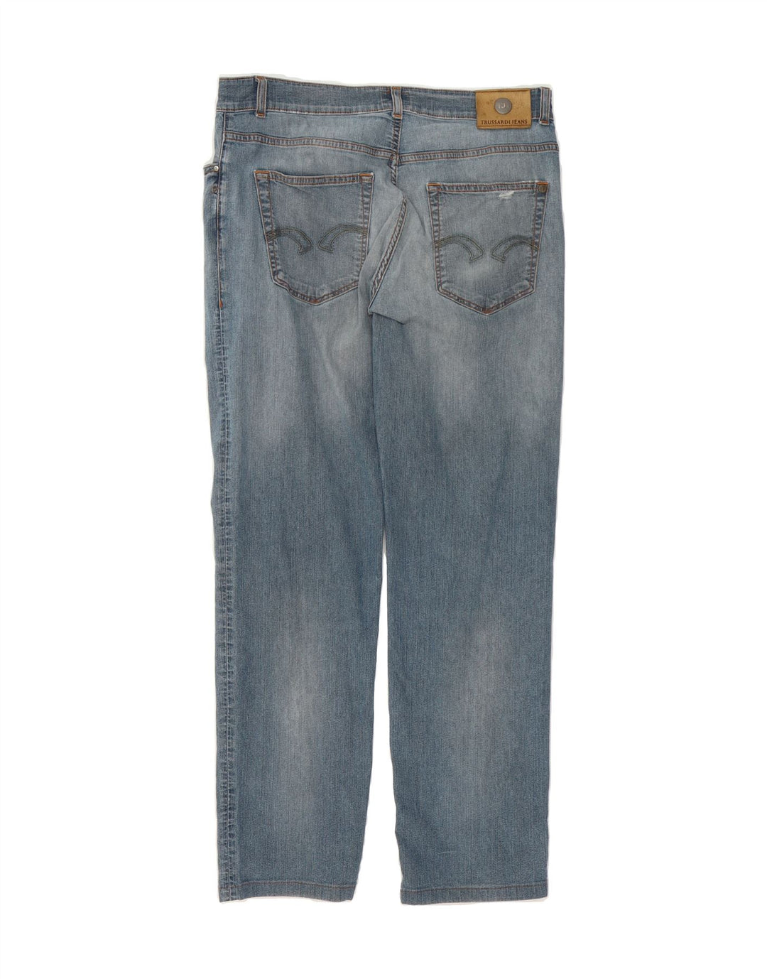 TRUSSARDI Mens Straight Jeans W35 L30 Blue Cotton Vintage Trussardi and Second-Hand Trussardi from Messina Hembry 