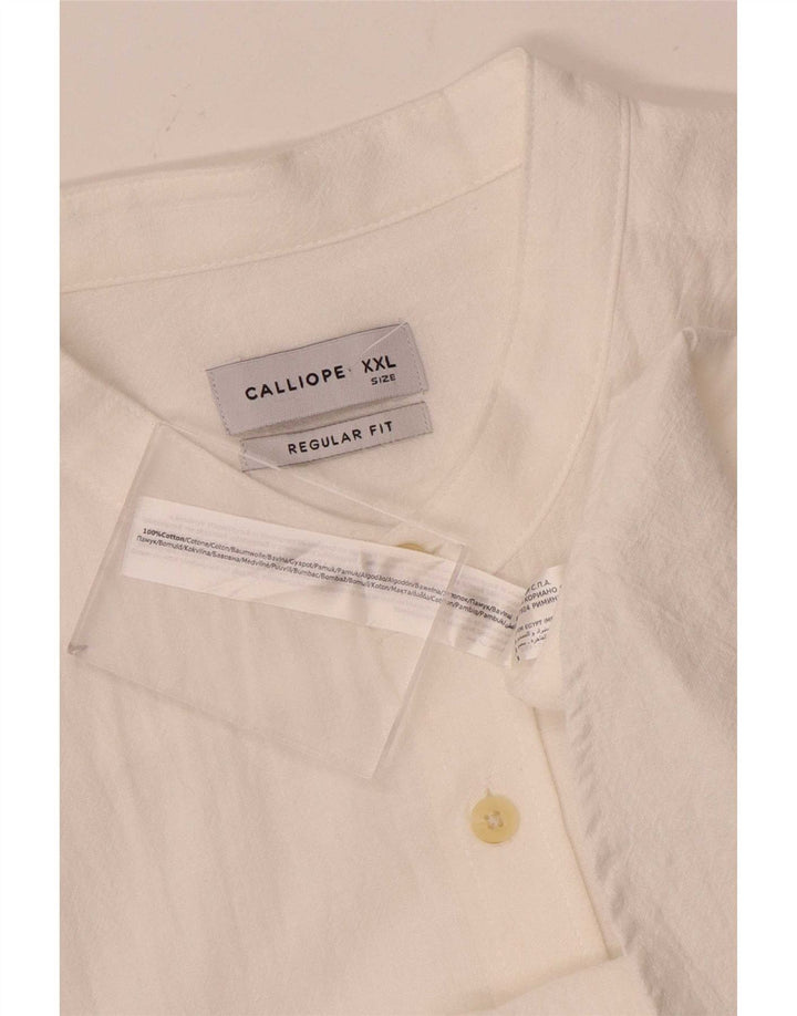 Camisa masculina regular fit Calliope 2XL algodão branco