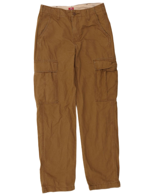 Calça cargo reta masculina Levi's W30 L32 algodão cáqui