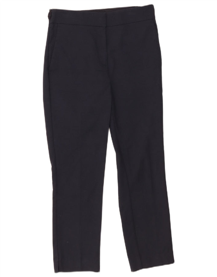 Calça feminina Zara cortada pequena W26 L25 azul marinho