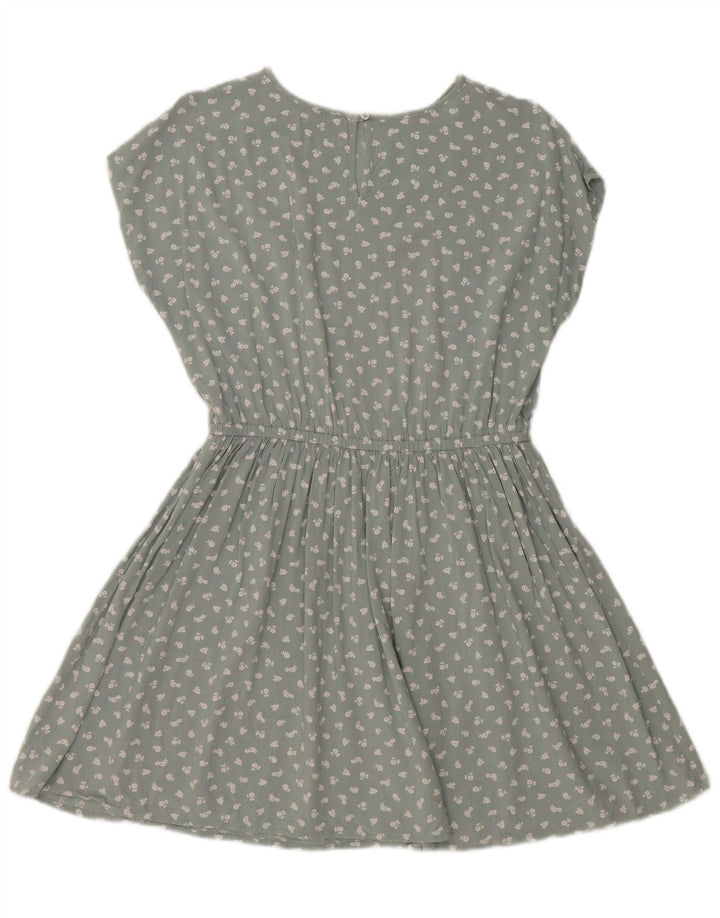 Vestido Básico Menina BENETTON 11-12 Anos Verde Floral