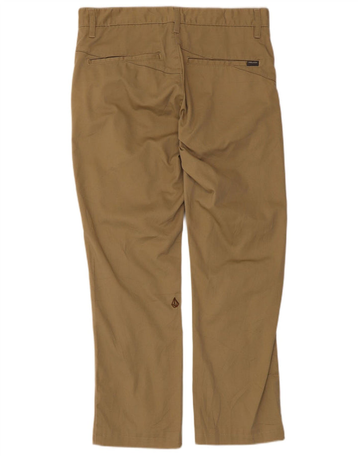 Calça Chino Reta Masculina Volcom W30 L27 Algodão Bege
