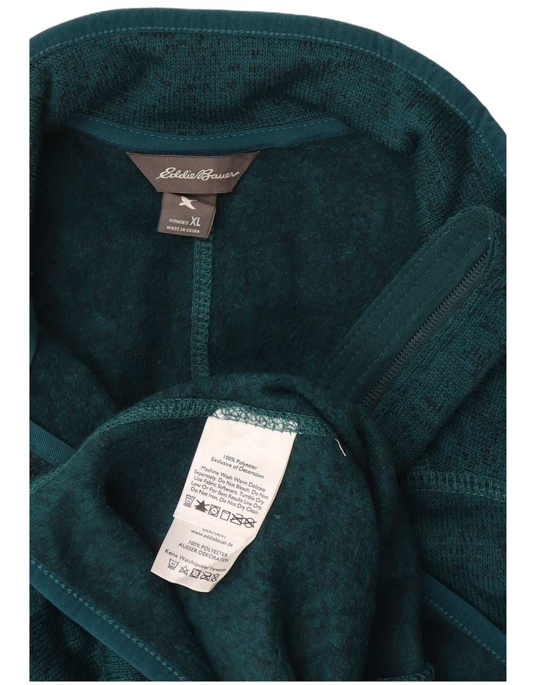EDDIE BAUER Jaqueta feminina de treino UK 18 XL verde poliéster