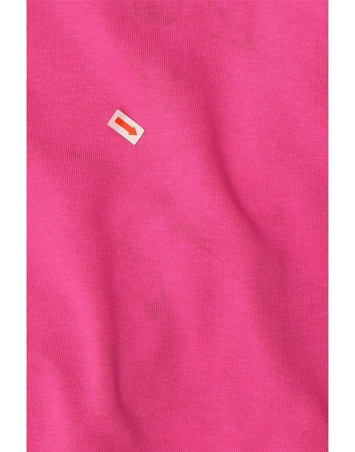 Nike feminino gráfico oversized moletom jumper UK 14 médio algodão rosa