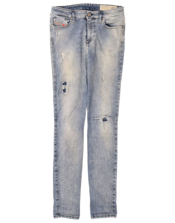 Jeans skinzee feminino diesel skinzee desgastado super slim skinny W26 L30 azul