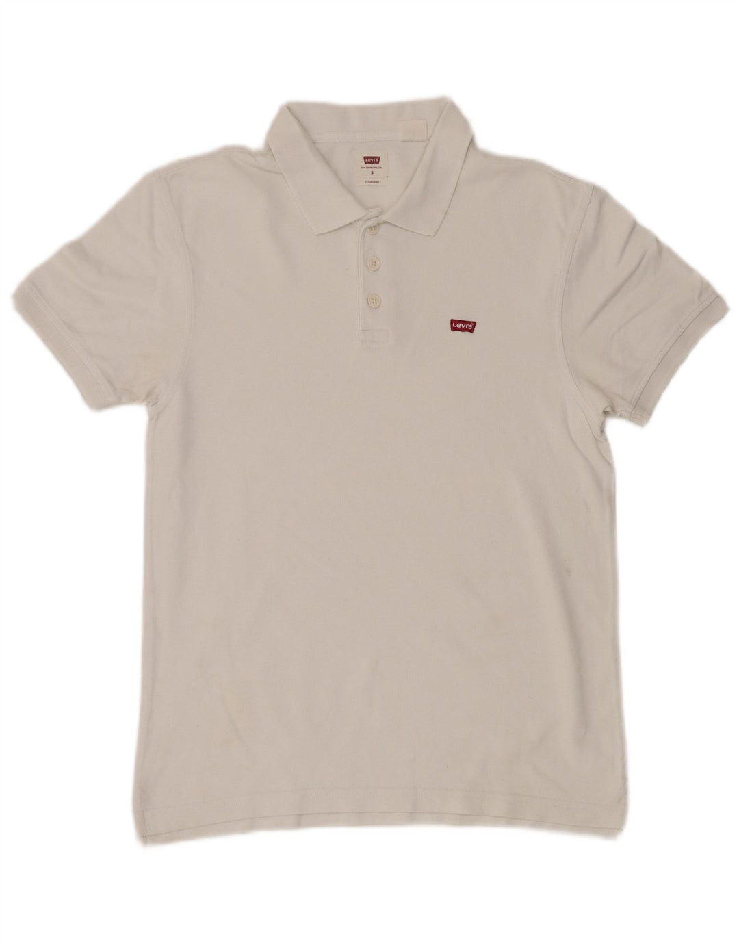 Camisa polo masculina padrão Levi's pequena branca