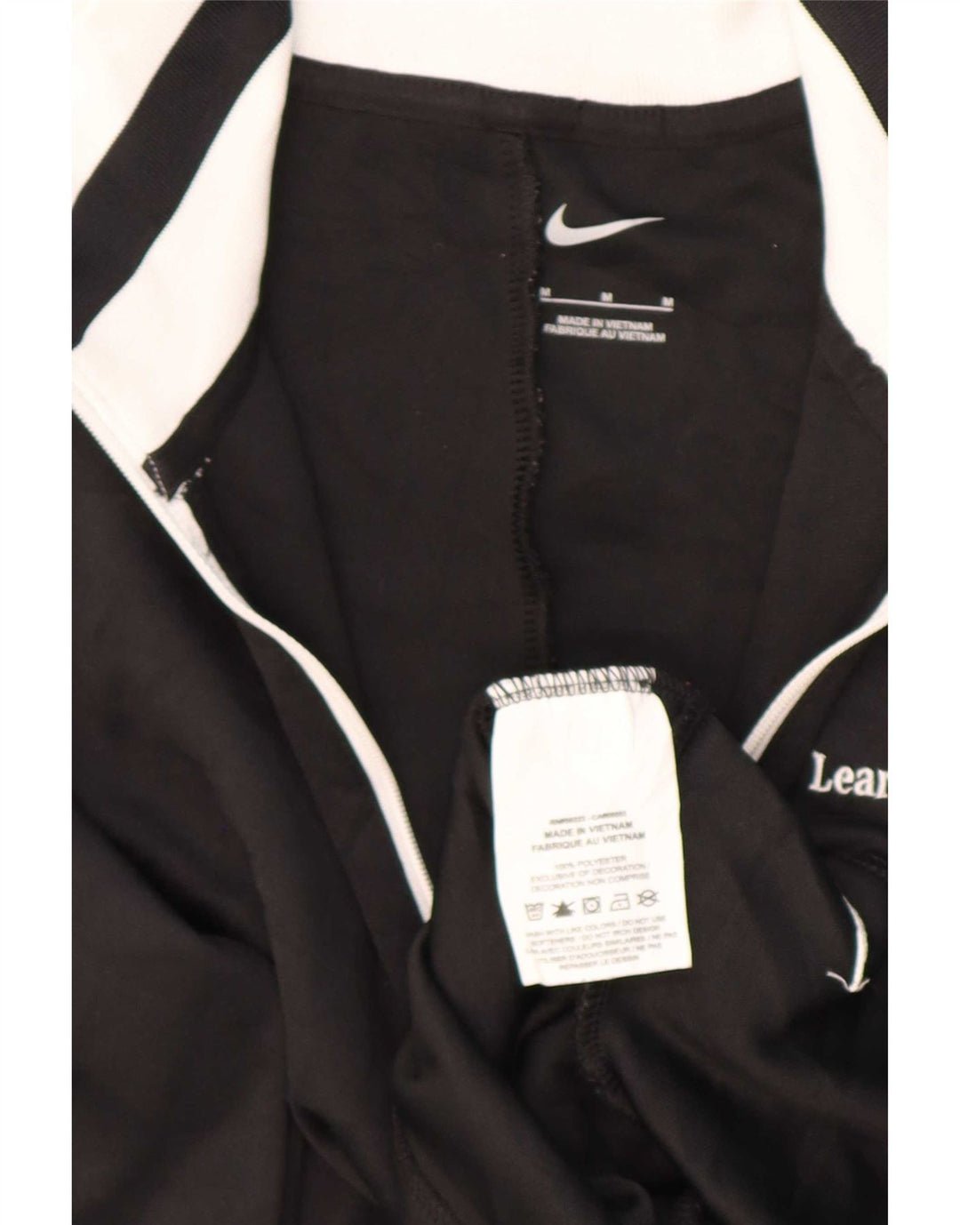 Nike feminino gráfico zip pescoço pulôver treino top reino unido 12 médio preto