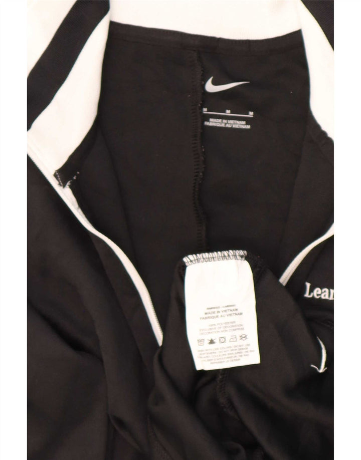Nike feminino gráfico zip pescoço pulôver treino top reino unido 12 médio preto