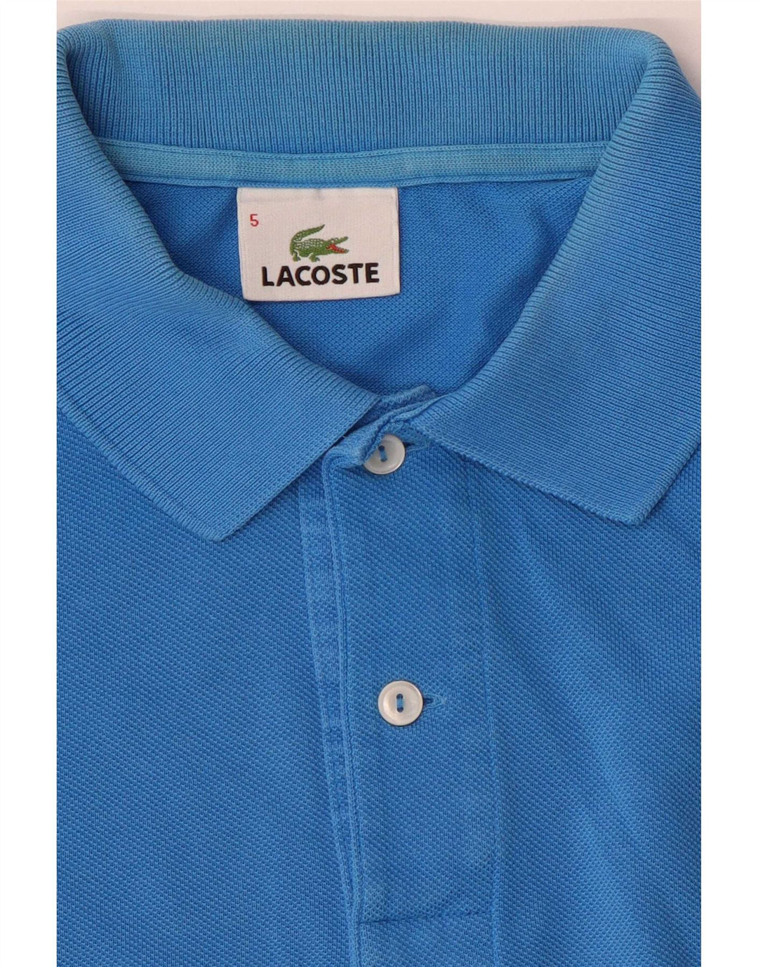 Camisa polo masculina Lacoste tamanho 5 grande azul