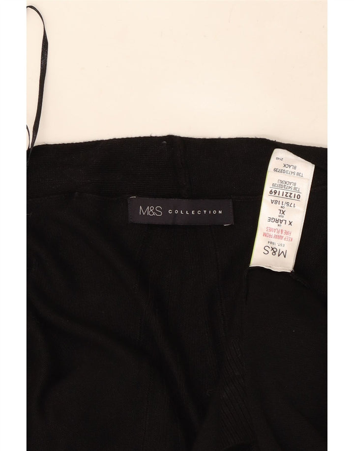 Marks & Spencer Suéter feminino Longline Open Cardigan Reino Unido 18 XL preto
