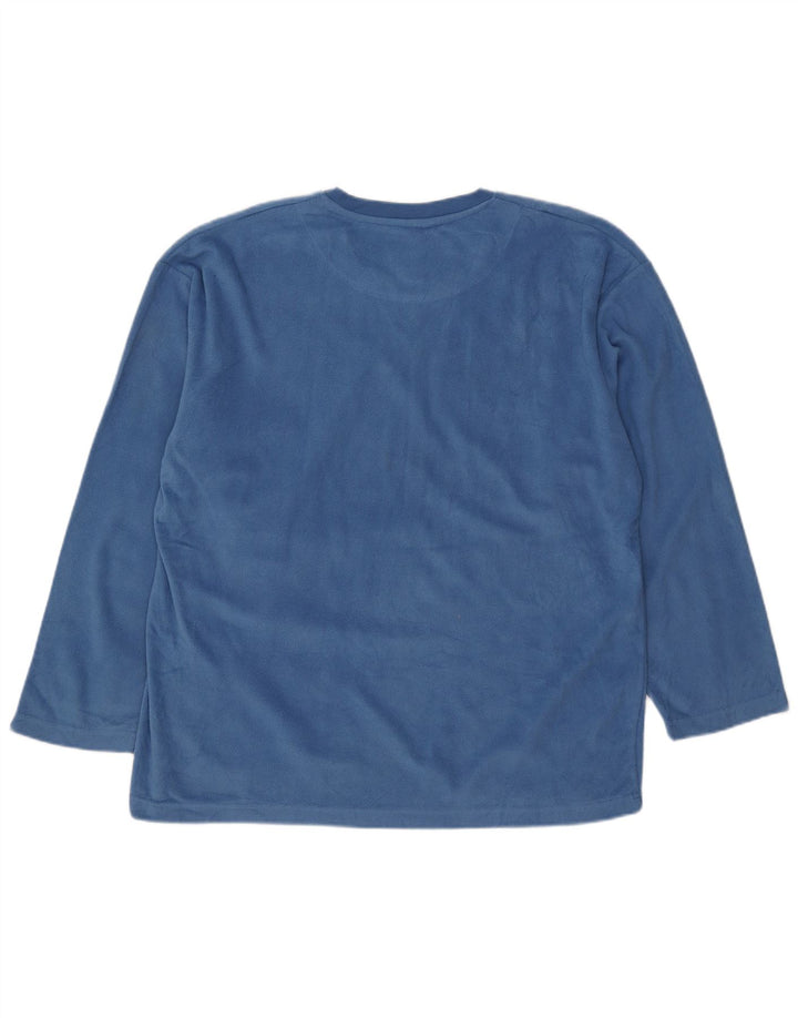 Izod Mens Fleece Jumper Médio Azul Poliéster