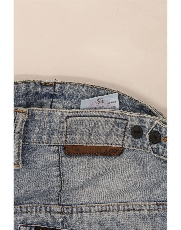 Shorts jeans masculino Lee W34 grande algodão azul