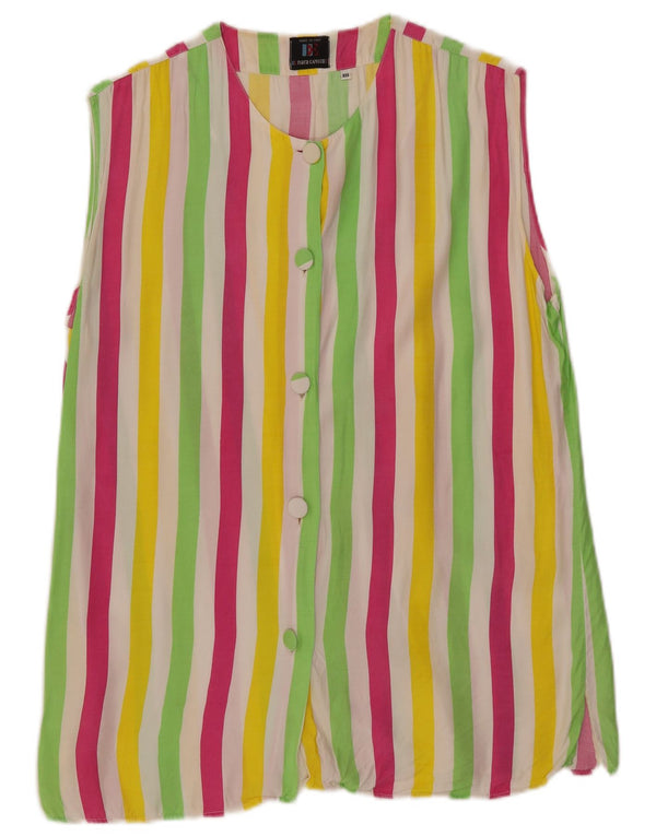 Blusa feminina Enara Camice UK 14 listrada multicolorida média