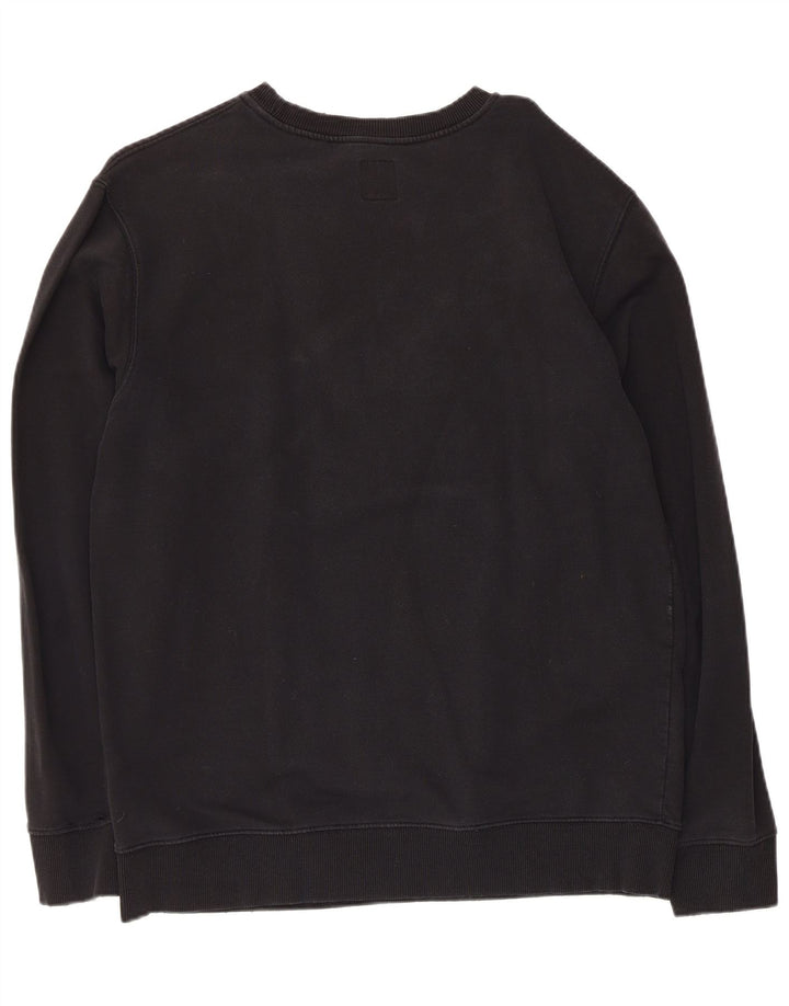 Vans Mens Graphic Moletom Jumper Grande Algodão Preto