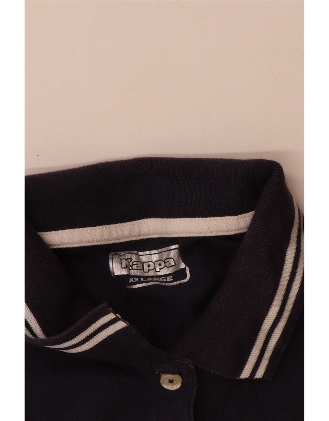 Camisa polo feminina Kappa Slim 2XL azul marinho listrado