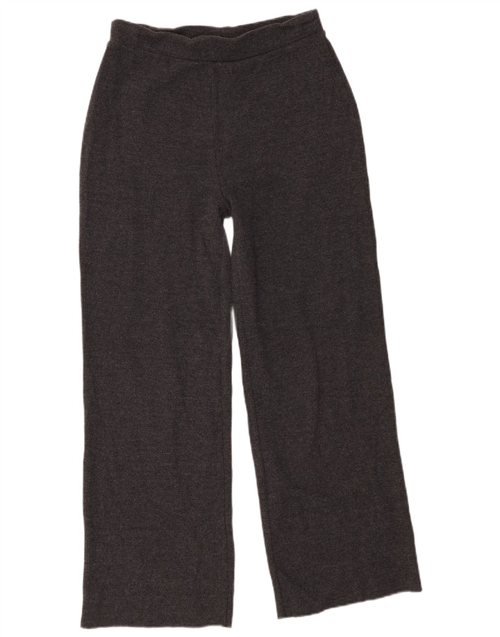 Calça de treino feminina ZARA UK 12 poliéster cinza médio