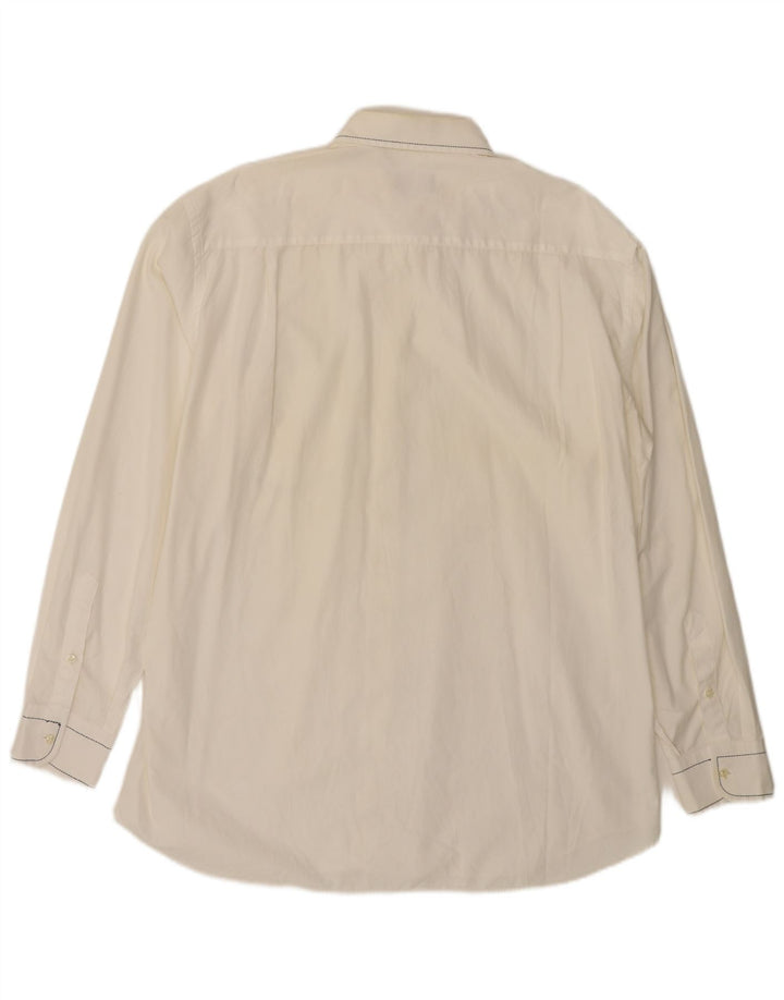 Camisa masculina de iate PAUL & SHARK tamanho 42 grande algodão branco