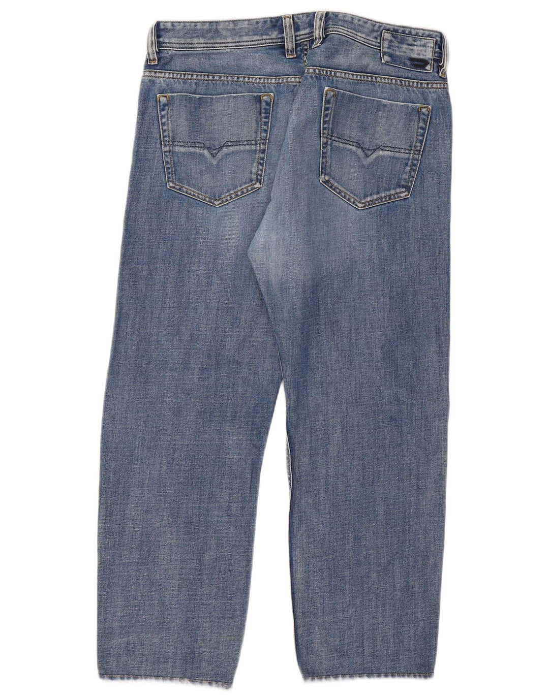 DIESEL Masculino Viker Straight Jeans W38 L28 Azul Algodão