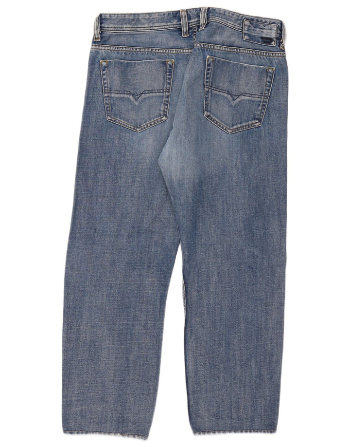 DIESEL Masculino Viker Straight Jeans W38 L28 Azul Algodão