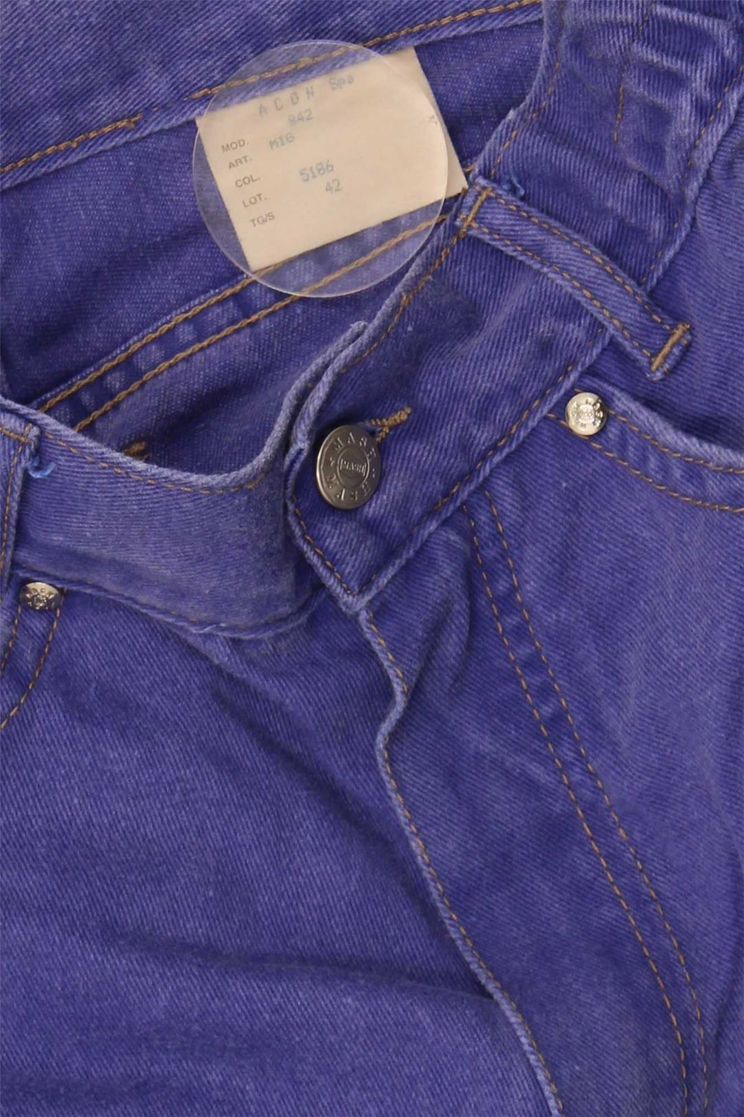 MASH Jeans Cônicos Femininos IT 42 Médio W26 L29 Algodão Roxo